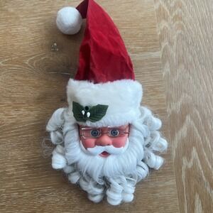 Motion Activated Santa Claus Musical Greeter‎ Wall Door Hanging WORKS Vintage